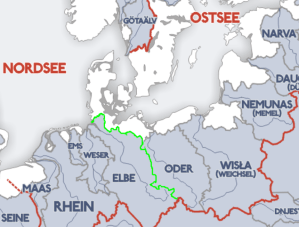 Wasserscheide Nord Ostsee