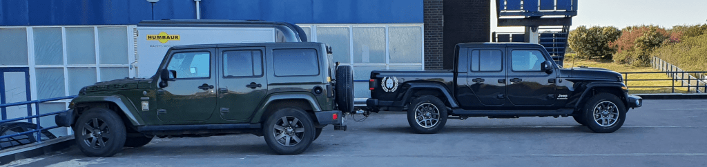 two jeeps